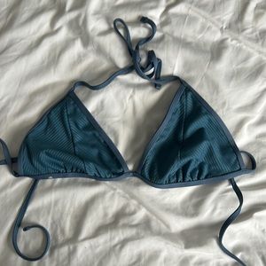 Blue Triangle Bikini Top